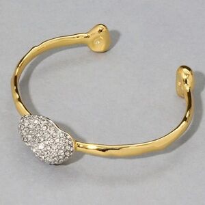Alexis Bittar Solanales Crystal Pebble Skinny Cuff Bracelet